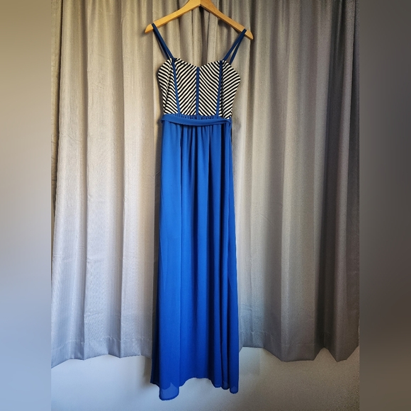 Y2K Bright Blue Maxi Dress - Picture 1 of 7